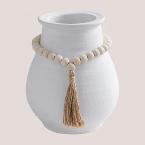 Fioriera in ceramica Nelka Bianco Antico - Sklum