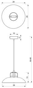 Lampadario su filo  FELIX 1xE27/60W/230V bianco