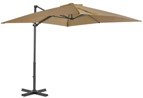 Ombrellone A Sbalzo Con Palo İn Alluminio 250x250 Cm Tortora /