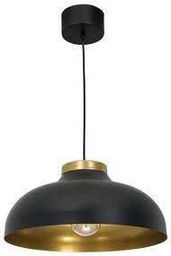 Lampadario a sospensione con filo BASCA 1xE27/60W/230V nero/oro