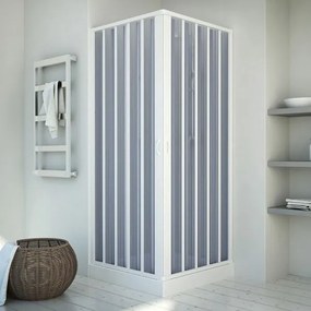 Box Doccia a soffietto in pvc 2 lati apertura angolare reversibile realizzato su misura