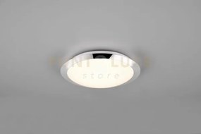 Plafoniera umberto led  ip44 d.29cm bordo cromo 680310106