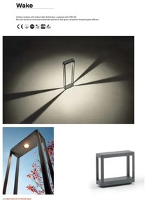 Redo 90580 - Lampada da esterno LED WAKE LED/8W/230V 3000K 20 cm IP65 antracite