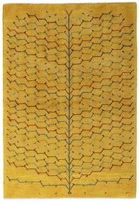 Gabbeh Tappeto 180 x 120 Giallo (Iran) Annodato A Mano