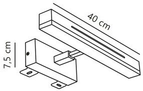 Nordlux - Illuminazione specchio bagno dimmerabile OTIS LED/14W/230V IP44