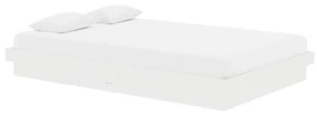 Giroletto bianco in legno massello 120x190 cm 4ft small double