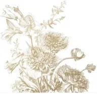 KEK Amsterdam Carta da parati panoramica Engraved Flowers Gold 2 - L