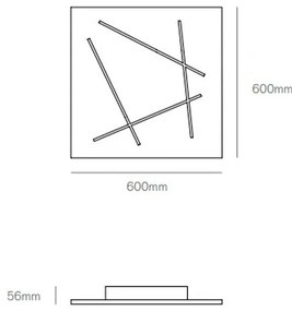Flat plafoniera 51w 2500lm 3000k white