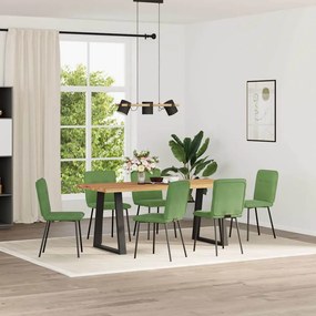 Sedie Da Pranzo Girevoli 6 Pz Verde Chiaro İn Velluto /