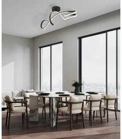 Globo 67341DS - Lampadario a plafone LED SWIRL LED/30W/230V nero