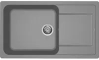 Lavello Elleci Incasso 1 vasca 86x50 Life 410 Granitek Grigio Titanium LM241073