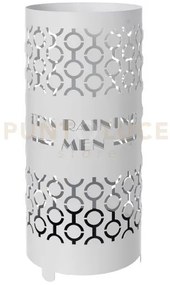 Portaombrelli moderno raining men bianco marmo in ferro 23x55hcm