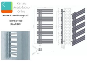 Kamalu - scalda salviette radiatore bagno 500x1200mm modello kam-373
