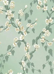 Little Greene Carta da parati Sakura - Aqua Lustre