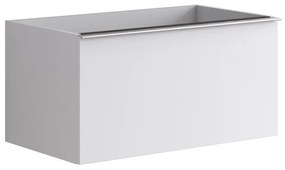 Mobile da bagno sospeso sotto lavabo L 80 x H 40 x P 45.5 cm bianco laccato opaco, 1 cassetto Pixel plain