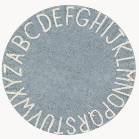Tappeto rotondo per bambini con lettere disegnate ABC