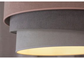 Duolla - Lampadario a sospensione con filo TRIO 1xE27/15W/230V diametro 45 cm rosa/grigio/bianco