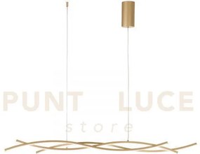 Lampadario a sospensione led kinetic oro 40w 5100lm cct 3000k 4000k...