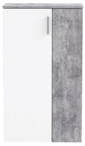 Scarpiera ETON bianco/grigio effetto cemento