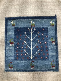 Gabbeh Tappeto persiano 40 x 40 Blu (Iran) Annodato A Mano