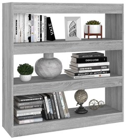 Libreria/Divisorio Grigio Sonoma 100x30x103 cm