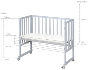 Lettino grigio 90x45 cm - Roba