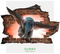 Dumbo Adesivo parete muro effetto 3D buco MATTONI wall sticker adesivo per muro DUMBO Misura: 150x100 cm