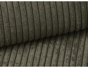 Divano color kaki allungabile con rivestimento in velluto a coste 195 cm Nona – Makamii