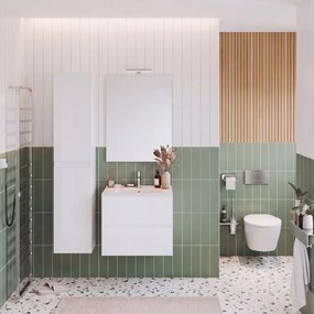 Colonna Eva reversibile 2 ante, bianco lucido