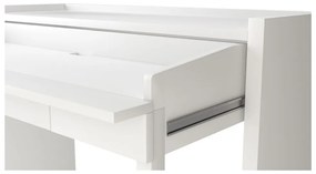 Tavolo da lavoro con piano bianco 36x110 cm Mel - Woodman