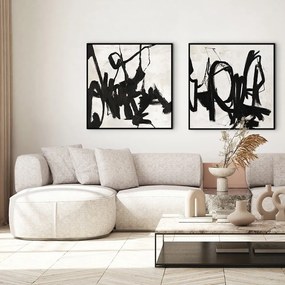 Quadro dipinto a mano 100x100 cm Playblack 1 - Malerifabrikken