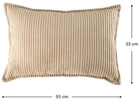 Cuscino per divano da bambini marrone chiaro con rivestimento in velluto a coste Bolster – Wigiwama