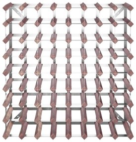 Portabottiglie per 72 bottiglie legno massello di pino marrone