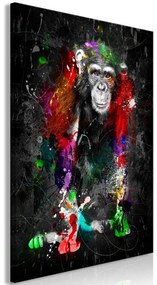 Quadro  Colourful Animals: Chimpanzee (1 Part) Vertical  Larghezza x Altezza Home decor 40x60