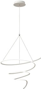 Lampadario LED moderno Ipnotic bianco Ø58cm, luce con 3 temperature di colore 2800 lumen, NOVECENTO