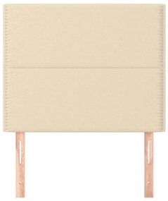 Testiera 2 pz crema 100x5x78/88 cm in tessuto