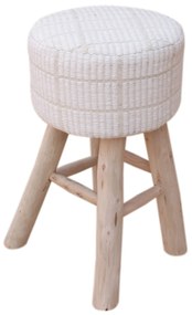 CASPER - sgabello in legno e lana 40 x 70