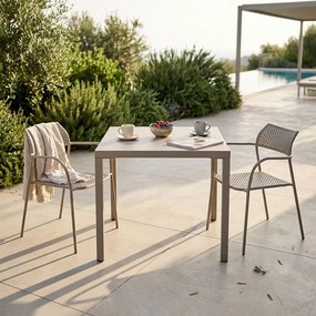 INDEX - set tavolo in metallo cm 80 x 80 x 73h con 2 poltrone Aviim