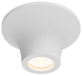 Plafoniera LED GU10 e GU5.3 in Gesso Pitturabile Rotonda Ø167x90mm Base GU10