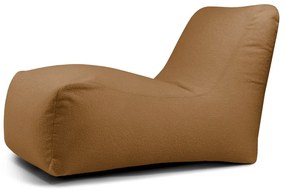 Puof a sacco marrone con rivestimento in bouclé Lounge – SLOWDOWN