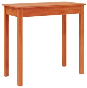 Tavolo consolle marrone cera 80x40x75cm legno massello di pino