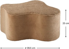 Pouf per bambini marrone con rivestimento in velluto a coste Cloud – Wigiwama