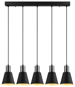Lampada a sospensione nera per 5 lampadine Kem - Opviq lights