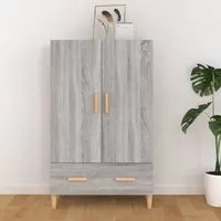 Credenza Grigio Sonoma 70x31x115 cm in Legno Multistrato 817472