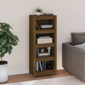Libreria Marrone Ambra 50x35x125,5 Cm İn Legno Massello Di Pino /