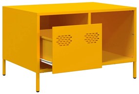 Tavolino giallo senape 68,5x50x43,5cm acciaio laminato a freddo