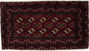 Turkmen Tappeto 90x50 Rosso (Iran) Annodato A Mano