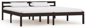 Giroletto Senza Materasso Marrone Scuro 160x200 Cm Legno Pino /