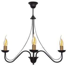 Lampadario a sospensione con supporto rigido MALBO 3xE14/60W/230V