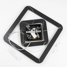 Brilagi - Lampadario dimmerabile LED a sospensione su cavo FALCON SLIM LED/78W/230V 50x50 cm nero + telecomando